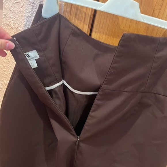 Worthington Women's 6 Pencil Skirt Brown - Picture 5 of 8